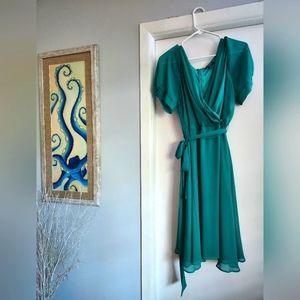 Chaps Emerald Green Dress
